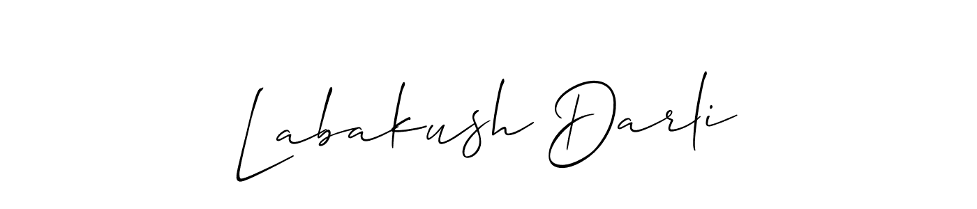 Make a beautiful signature design for name Labakush Darli. With this signature (Allison_Script) style, you can create a handwritten signature for free. Labakush Darli signature style 2 images and pictures png