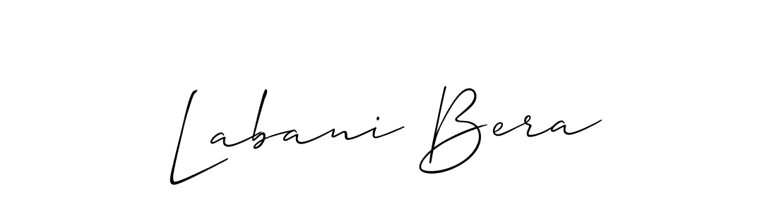 It looks lik you need a new signature style for name Labani Bera. Design unique handwritten (Allison_Script) signature with our free signature maker in just a few clicks. Labani Bera signature style 2 images and pictures png