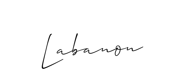 Use a signature maker to create a handwritten signature online. With this signature software, you can design (Allison_Script) your own signature for name Labanon. Labanon signature style 2 images and pictures png