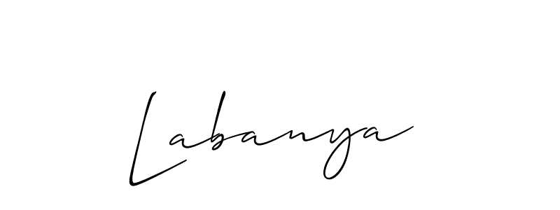 Design your own signature with our free online signature maker. With this signature software, you can create a handwritten (Allison_Script) signature for name Labanya . Labanya  signature style 2 images and pictures png