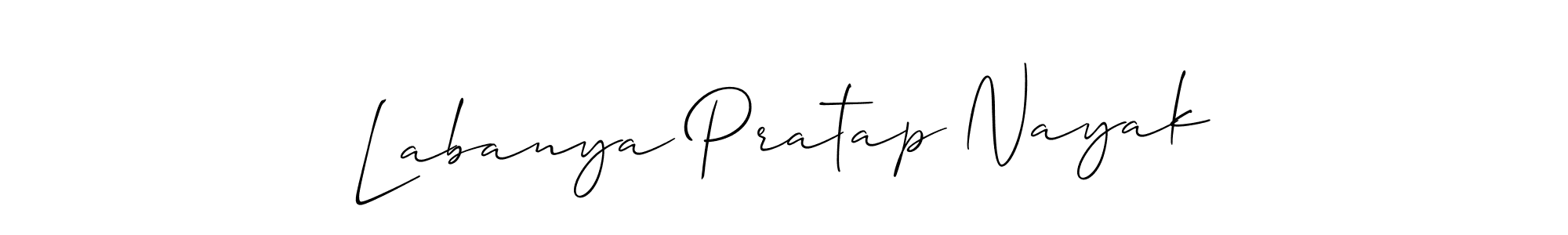 if you are searching for the best signature style for your name Labanya Pratap Nayak. so please give up your signature search. here we have designed multiple signature styles  using Allison_Script. Labanya Pratap Nayak signature style 2 images and pictures png