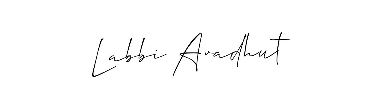 Labbi Avadhut stylish signature style. Best Handwritten Sign (Allison_Script) for my name. Handwritten Signature Collection Ideas for my name Labbi Avadhut. Labbi Avadhut signature style 2 images and pictures png