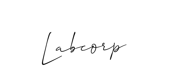 Make a beautiful signature design for name Labcorp. With this signature (Allison_Script) style, you can create a handwritten signature for free. Labcorp signature style 2 images and pictures png