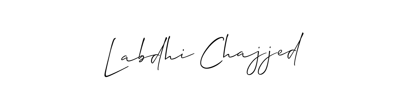 It looks lik you need a new signature style for name Labdhi Chajjed. Design unique handwritten (Allison_Script) signature with our free signature maker in just a few clicks. Labdhi Chajjed signature style 2 images and pictures png