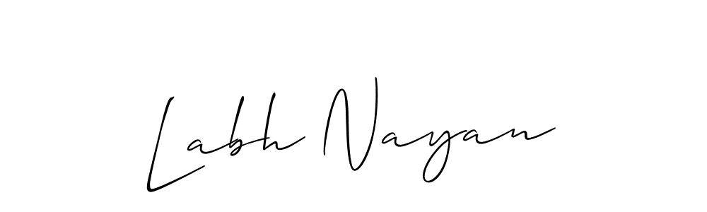 Make a beautiful signature design for name Labh Nayan. Use this online signature maker to create a handwritten signature for free. Labh Nayan signature style 2 images and pictures png