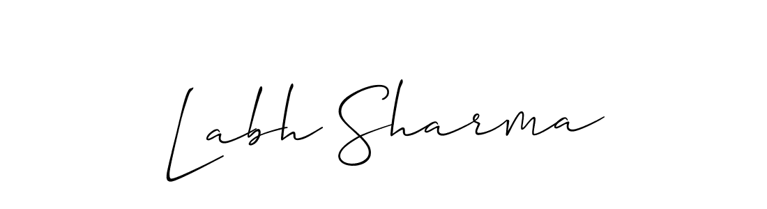 How to Draw Labh Sharma signature style? Allison_Script is a latest design signature styles for name Labh Sharma. Labh Sharma signature style 2 images and pictures png