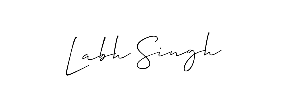 How to make Labh Singh name signature. Use Allison_Script style for creating short signs online. This is the latest handwritten sign. Labh Singh signature style 2 images and pictures png