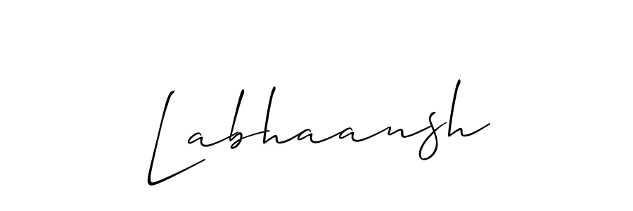 How to make Labhaansh signature? Allison_Script is a professional autograph style. Create handwritten signature for Labhaansh name. Labhaansh signature style 2 images and pictures png