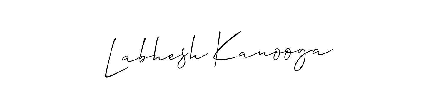 Design your own signature with our free online signature maker. With this signature software, you can create a handwritten (Allison_Script) signature for name Labhesh Kanooga. Labhesh Kanooga signature style 2 images and pictures png