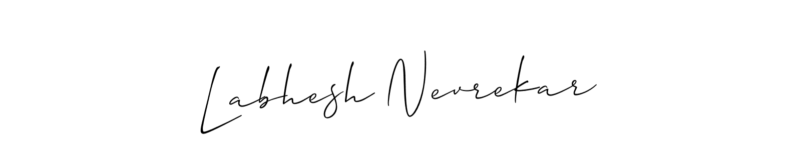You should practise on your own different ways (Allison_Script) to write your name (Labhesh Nevrekar) in signature. don't let someone else do it for you. Labhesh Nevrekar signature style 2 images and pictures png