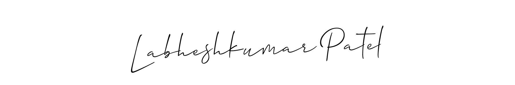 This is the best signature style for the Labheshkumar Patel name. Also you like these signature font (Allison_Script). Mix name signature. Labheshkumar Patel signature style 2 images and pictures png