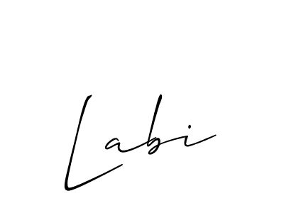 How to make Labi signature? Allison_Script is a professional autograph style. Create handwritten signature for Labi name. Labi signature style 2 images and pictures png