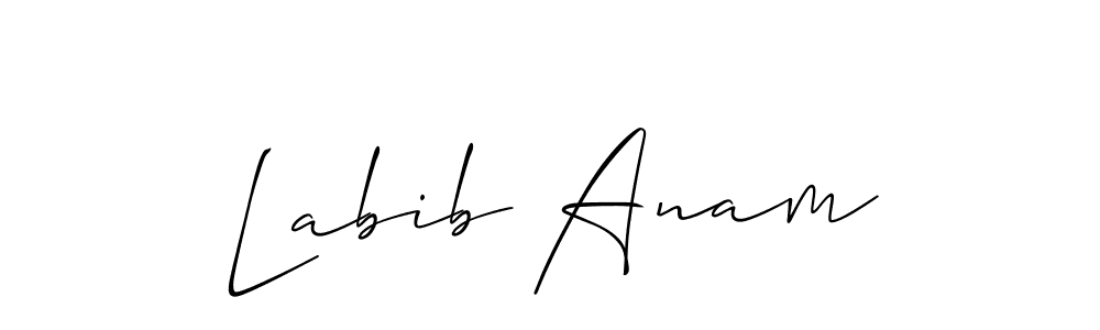 Similarly Allison_Script is the best handwritten signature design. Signature creator online .You can use it as an online autograph creator for name Labib Anam. Labib Anam signature style 2 images and pictures png