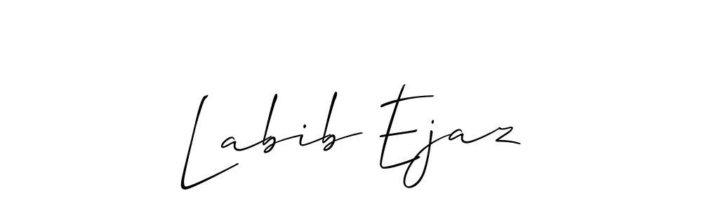 How to Draw Labib Ejaz signature style? Allison_Script is a latest design signature styles for name Labib Ejaz. Labib Ejaz signature style 2 images and pictures png