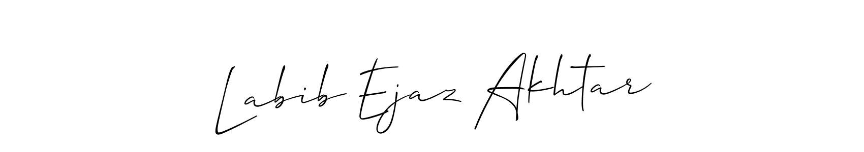 Make a short Labib Ejaz Akhtar signature style. Manage your documents anywhere anytime using Allison_Script. Create and add eSignatures, submit forms, share and send files easily. Labib Ejaz Akhtar signature style 2 images and pictures png