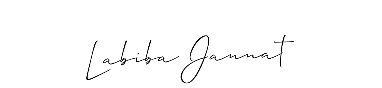 How to make Labiba Jannat signature? Allison_Script is a professional autograph style. Create handwritten signature for Labiba Jannat name. Labiba Jannat signature style 2 images and pictures png