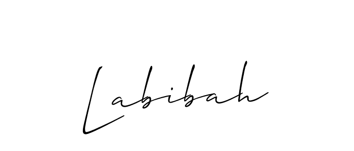 if you are searching for the best signature style for your name Labibah. so please give up your signature search. here we have designed multiple signature styles  using Allison_Script. Labibah signature style 2 images and pictures png