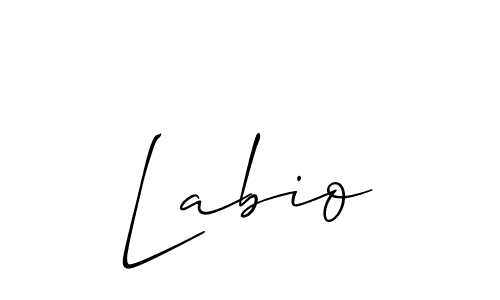 The best way (Allison_Script) to make a short signature is to pick only two or three words in your name. The name Labio include a total of six letters. For converting this name. Labio signature style 2 images and pictures png