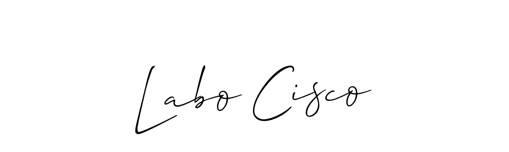 The best way (Allison_Script) to make a short signature is to pick only two or three words in your name. The name Labo Cisco include a total of six letters. For converting this name. Labo Cisco signature style 2 images and pictures png