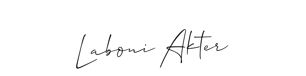 How to make Laboni Akter signature? Allison_Script is a professional autograph style. Create handwritten signature for Laboni Akter name. Laboni Akter signature style 2 images and pictures png