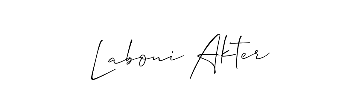 How to make Laboni Akter signature? Allison_Script is a professional autograph style. Create handwritten signature for Laboni Akter name. Laboni Akter signature style 2 images and pictures png