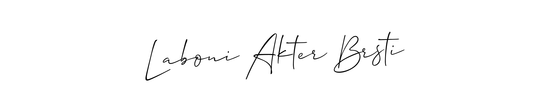 Also we have Laboni Akter Brsti name is the best signature style. Create professional handwritten signature collection using Allison_Script autograph style. Laboni Akter Brsti signature style 2 images and pictures png