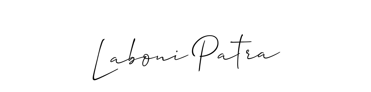 How to make Laboni Patra signature? Allison_Script is a professional autograph style. Create handwritten signature for Laboni Patra name. Laboni Patra signature style 2 images and pictures png