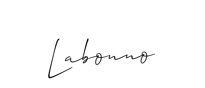 How to make Labonno signature? Allison_Script is a professional autograph style. Create handwritten signature for Labonno name. Labonno signature style 2 images and pictures png