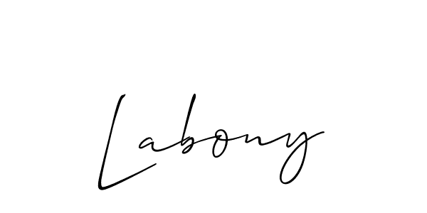 Also we have Labony name is the best signature style. Create professional handwritten signature collection using Allison_Script autograph style. Labony signature style 2 images and pictures png