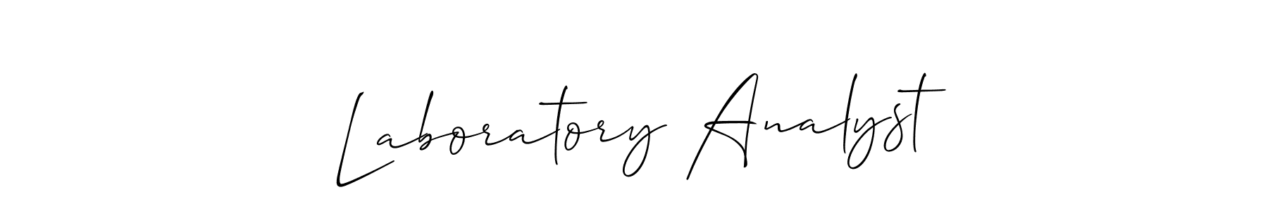 Use a signature maker to create a handwritten signature online. With this signature software, you can design (Allison_Script) your own signature for name Laboratory Analyst. Laboratory Analyst signature style 2 images and pictures png