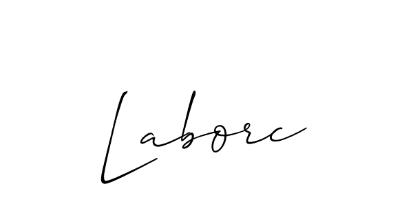 Use a signature maker to create a handwritten signature online. With this signature software, you can design (Allison_Script) your own signature for name Laborc. Laborc signature style 2 images and pictures png