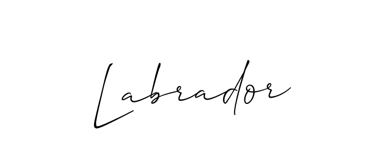 Use a signature maker to create a handwritten signature online. With this signature software, you can design (Allison_Script) your own signature for name Labrador. Labrador signature style 2 images and pictures png