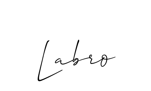 It looks lik you need a new signature style for name Labro. Design unique handwritten (Allison_Script) signature with our free signature maker in just a few clicks. Labro signature style 2 images and pictures png
