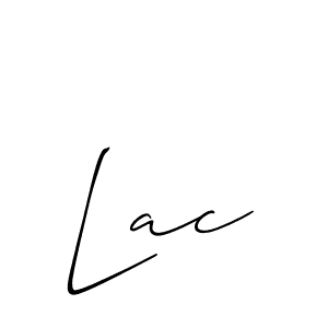 Create a beautiful signature design for name Lac. With this signature (Allison_Script) fonts, you can make a handwritten signature for free. Lac signature style 2 images and pictures png