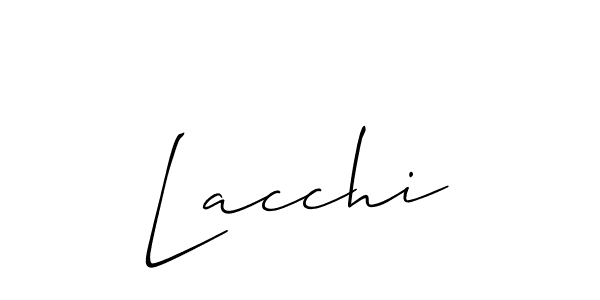 The best way (Allison_Script) to make a short signature is to pick only two or three words in your name. The name Lacchi include a total of six letters. For converting this name. Lacchi signature style 2 images and pictures png