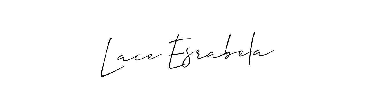 if you are searching for the best signature style for your name Lace Esrabela. so please give up your signature search. here we have designed multiple signature styles  using Allison_Script. Lace Esrabela signature style 2 images and pictures png