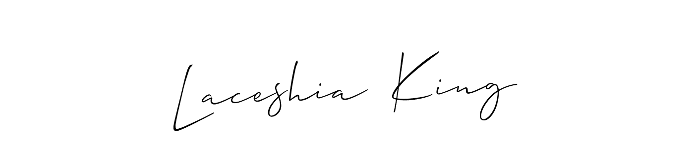 It looks lik you need a new signature style for name Laceshia  King. Design unique handwritten (Allison_Script) signature with our free signature maker in just a few clicks. Laceshia  King signature style 2 images and pictures png