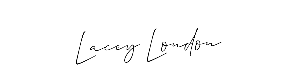 It looks lik you need a new signature style for name Lacey London. Design unique handwritten (Allison_Script) signature with our free signature maker in just a few clicks. Lacey London signature style 2 images and pictures png