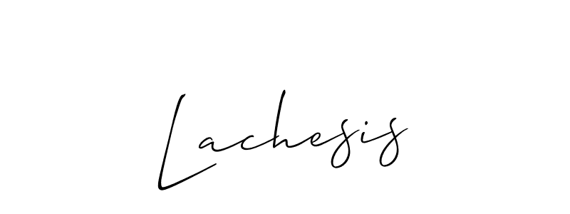 The best way (Allison_Script) to make a short signature is to pick only two or three words in your name. The name Lachesis include a total of six letters. For converting this name. Lachesis signature style 2 images and pictures png