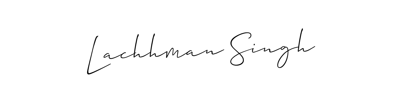 Design your own signature with our free online signature maker. With this signature software, you can create a handwritten (Allison_Script) signature for name Lachhman Singh. Lachhman Singh signature style 2 images and pictures png