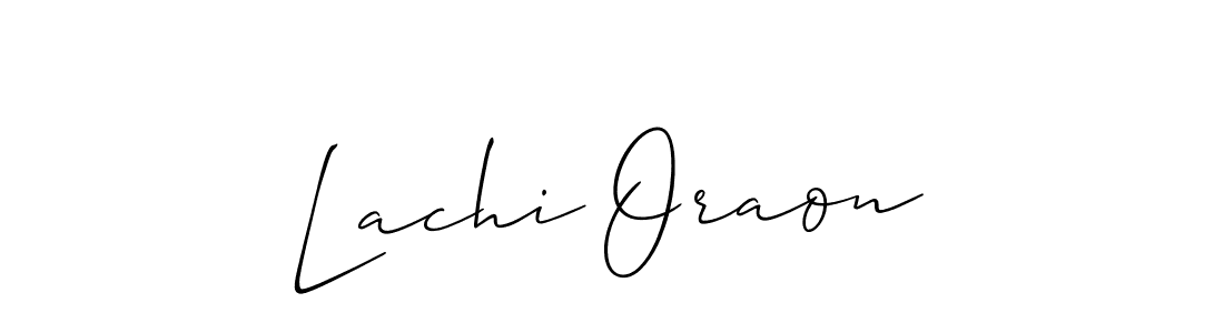 Similarly Allison_Script is the best handwritten signature design. Signature creator online .You can use it as an online autograph creator for name Lachi Oraon. Lachi Oraon signature style 2 images and pictures png