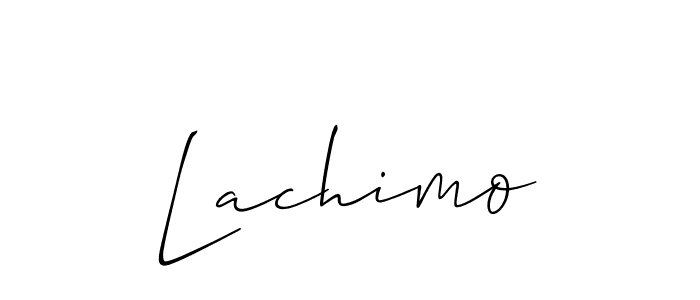 How to make Lachimo name signature. Use Allison_Script style for creating short signs online. This is the latest handwritten sign. Lachimo signature style 2 images and pictures png