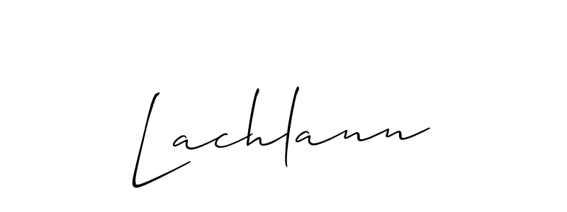 How to make Lachlann signature? Allison_Script is a professional autograph style. Create handwritten signature for Lachlann name. Lachlann signature style 2 images and pictures png