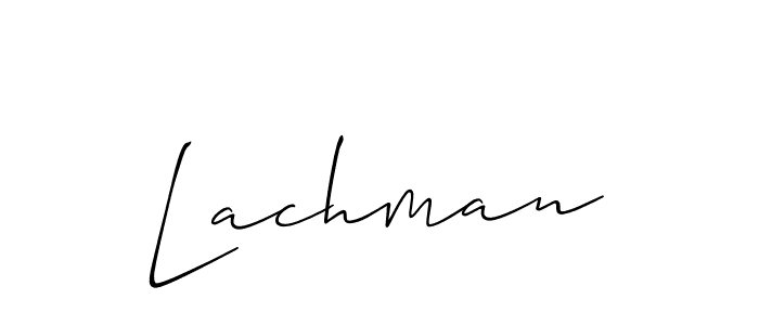 Create a beautiful signature design for name Lachman. With this signature (Allison_Script) fonts, you can make a handwritten signature for free. Lachman signature style 2 images and pictures png