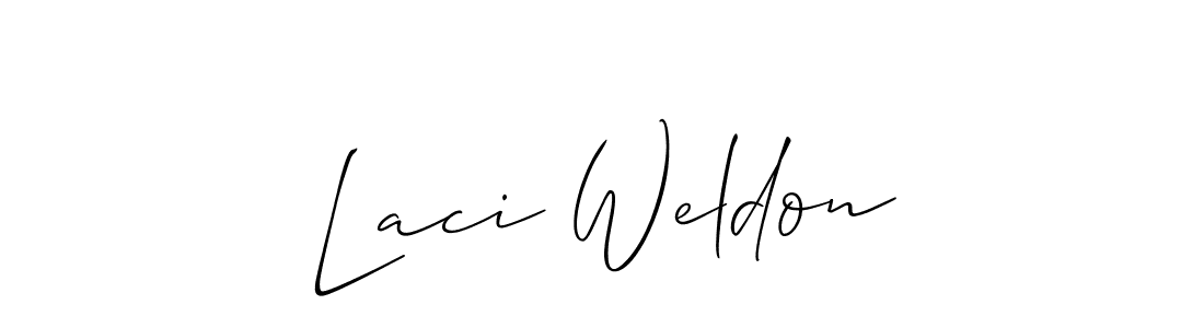 Create a beautiful signature design for name Laci Weldon. With this signature (Allison_Script) fonts, you can make a handwritten signature for free. Laci Weldon signature style 2 images and pictures png