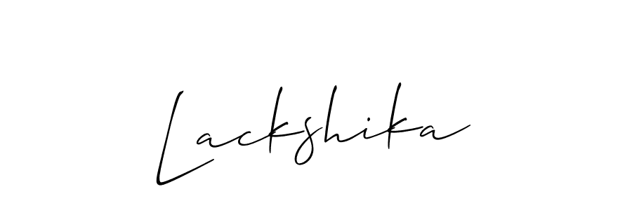 Similarly Allison_Script is the best handwritten signature design. Signature creator online .You can use it as an online autograph creator for name Lackshika. Lackshika signature style 2 images and pictures png