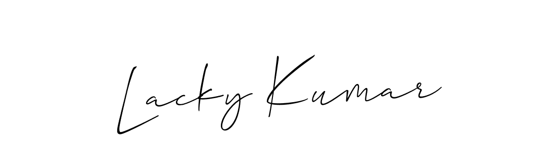 Design your own signature with our free online signature maker. With this signature software, you can create a handwritten (Allison_Script) signature for name Lacky Kumar. Lacky Kumar signature style 2 images and pictures png