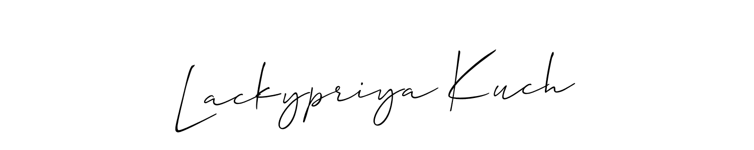 Here are the top 10 professional signature styles for the name Lackypriya Kuch. These are the best autograph styles you can use for your name. Lackypriya Kuch signature style 2 images and pictures png