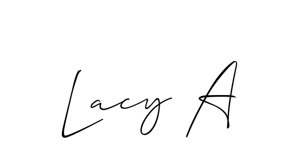 Similarly Allison_Script is the best handwritten signature design. Signature creator online .You can use it as an online autograph creator for name Lacy A. Lacy A signature style 2 images and pictures png