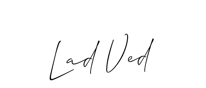 It looks lik you need a new signature style for name Lad Ved. Design unique handwritten (Allison_Script) signature with our free signature maker in just a few clicks. Lad Ved signature style 2 images and pictures png